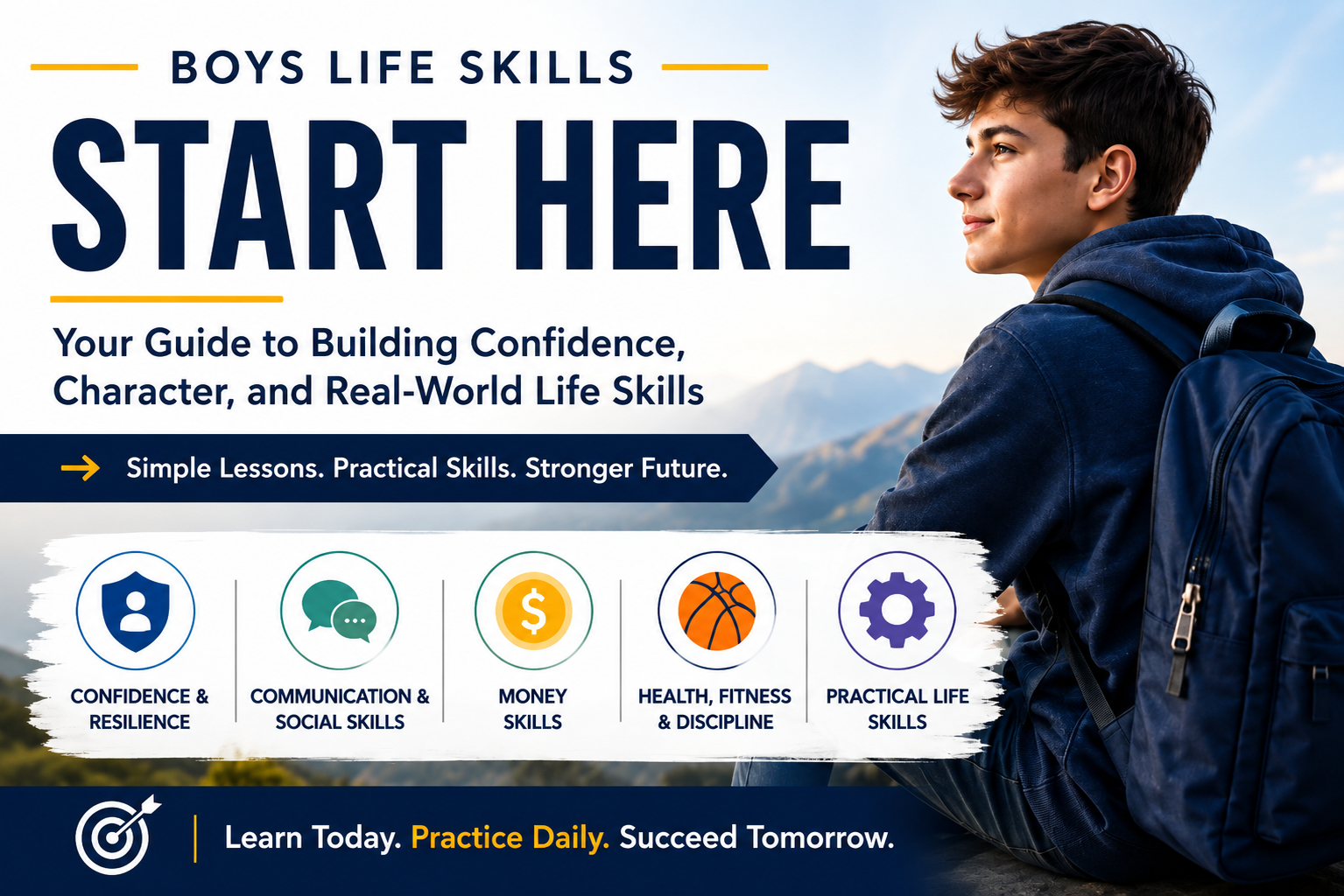 Start here guide for boys learning confidence, responsibility, and life skills